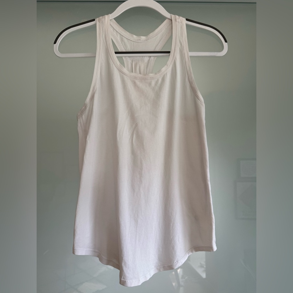 Lululemon Athletica White Tank Top Relaxed Fit